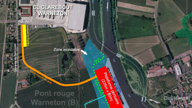 Platerforme portuaire pont-rouge Warneton